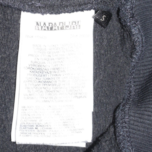 Napapijri Men’s Blue Crew Neck Sweatshirt Size S Embroidered Logo
