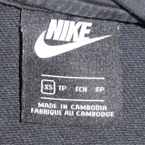 Nike Men's Black XS Full Zip Hoodie Cotton Blend Fleece