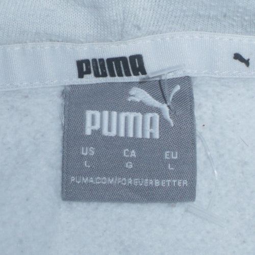 Puma Mens Grey Pullover Hoodie Sportswear Size L Regular Fit