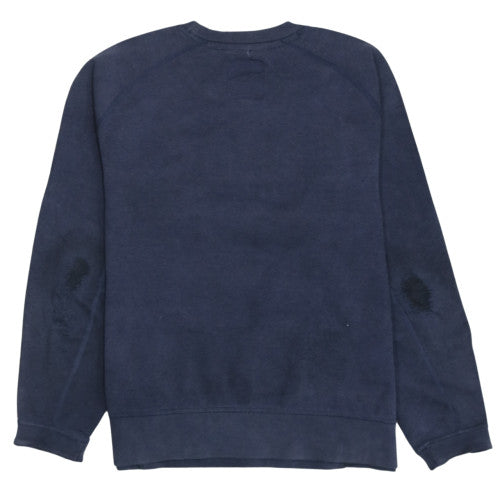 Nike Men's Blue Pullover Fleece Sweatshirt L Regular Fit Crew Neck