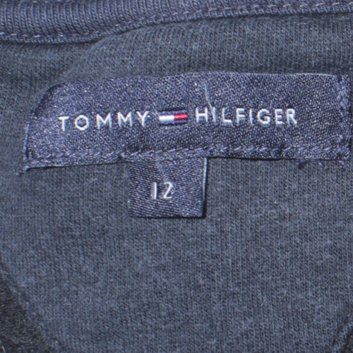 Tommy Hilfiger Boys Black Full Zip Track Jacket Size 12 Years