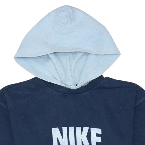 Nike Blue Teens XL Pullover Hoodie with Logo Print