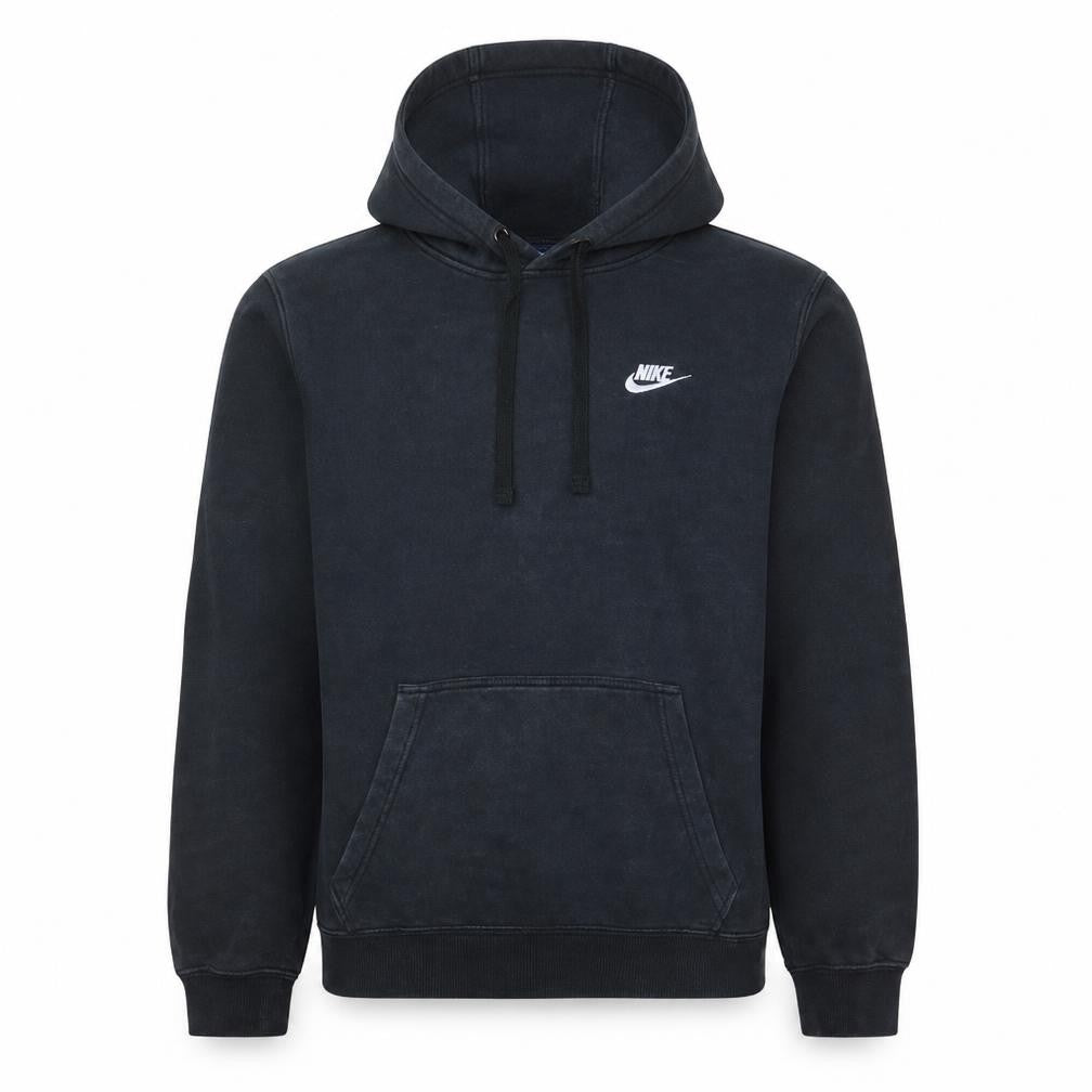 Front view of Nike Men's Black XS Pullover Hoodie Regular Fit Fleece Sweatshirt