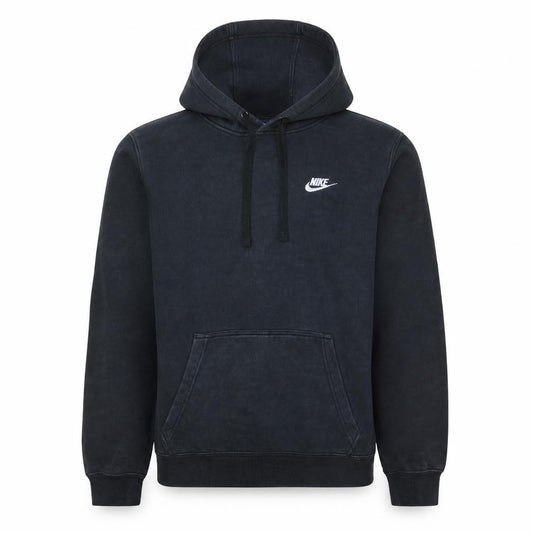 Front view of Nike Men's Black XS Pullover Hoodie Regular Fit Fleece Sweatshirt