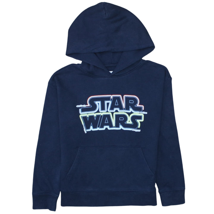GAP Boys Blue Star Wars Pullover Hoodie 12-13 Years Fleece Cotton Blend