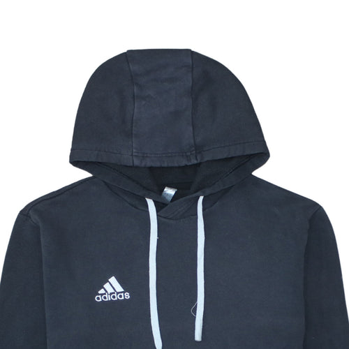 Adidas Men's Black Pullover Hoodie M Fleece Logo Sportswear