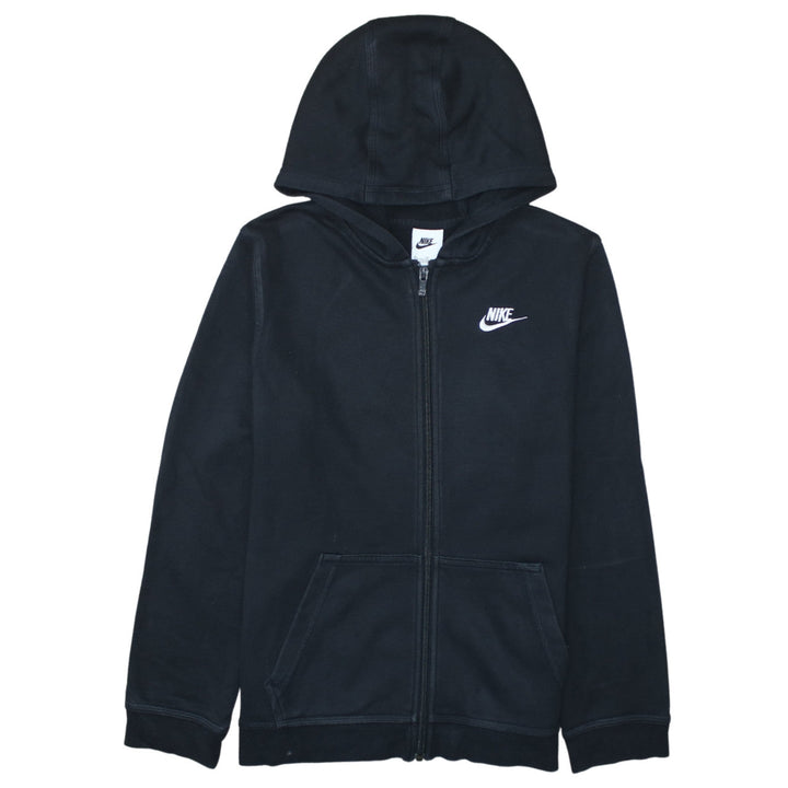 Nike Boys Black Full Zip Hoodie XL Fleece Hooded Sweatshirt