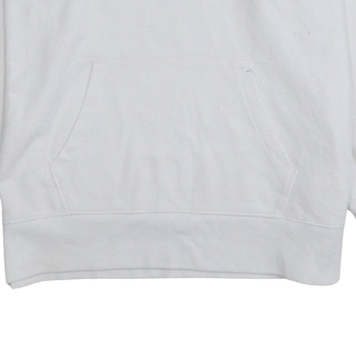 Levi's Men's White Pullover Hoodie Medium Logo Fleece Sweatshirt