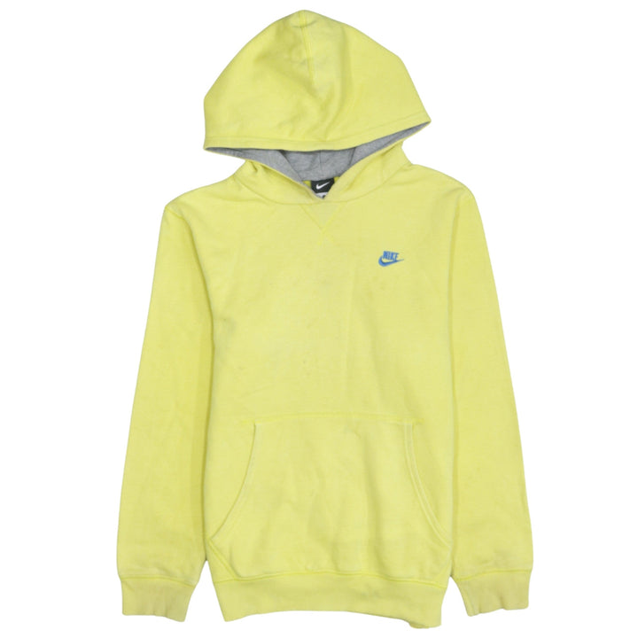 Nike Boys Yellow Pullover Hoodie Sweatshirt 12-13 Years Fleece Logo