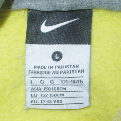 Nike Boys Yellow Pullover Hoodie Sweatshirt 12-13 Years Fleece Logo