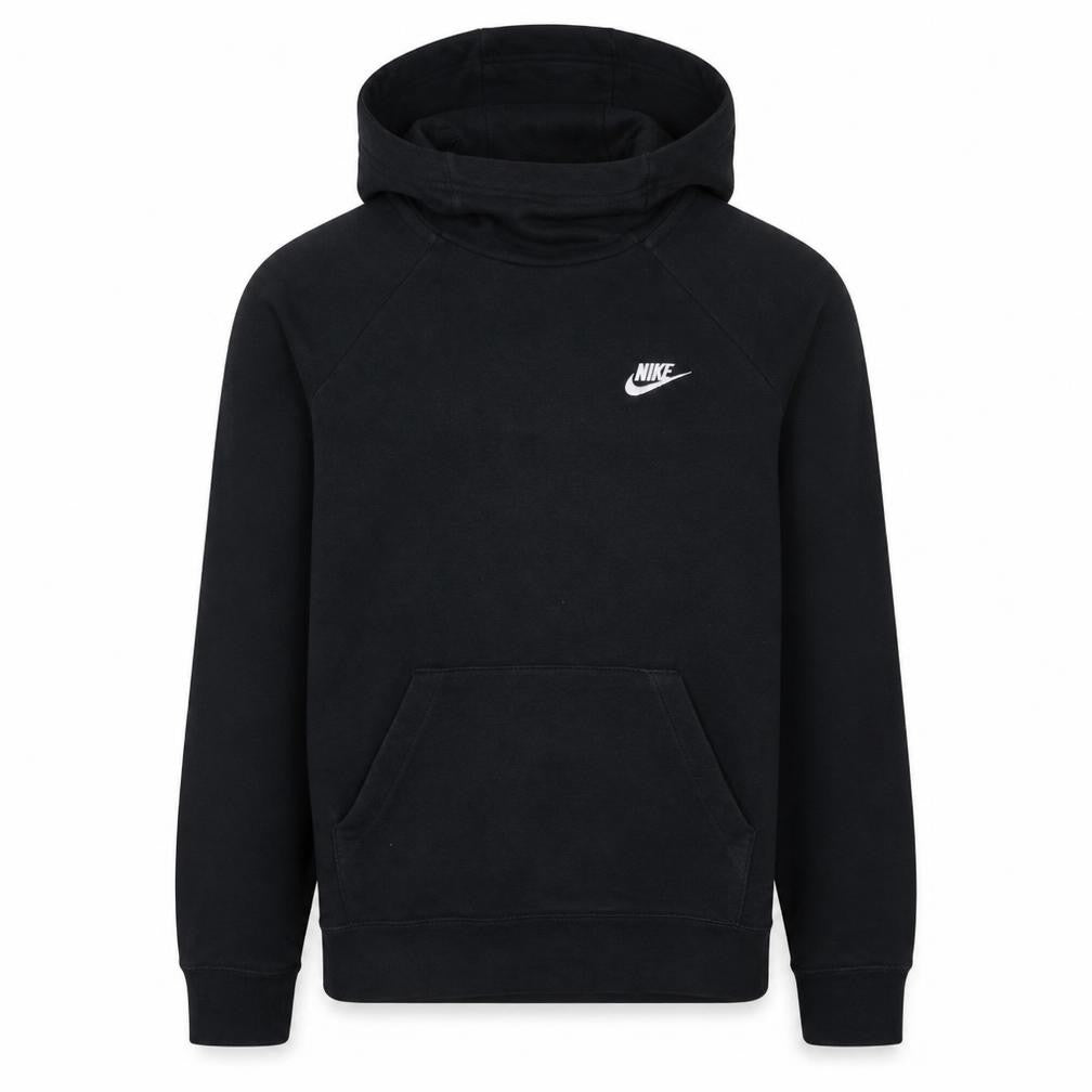 Front view of Nike Men’s Black Pullover Hoodie S Regular Fit Fleece Sweatshirt