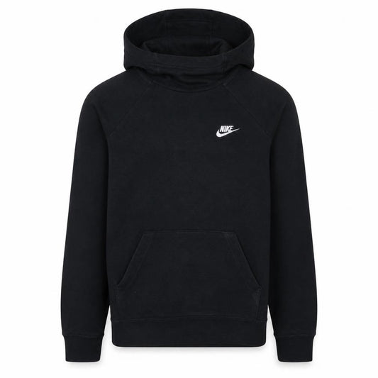 Front view of Nike Men’s Black Pullover Hoodie S Regular Fit Fleece Sweatshirt