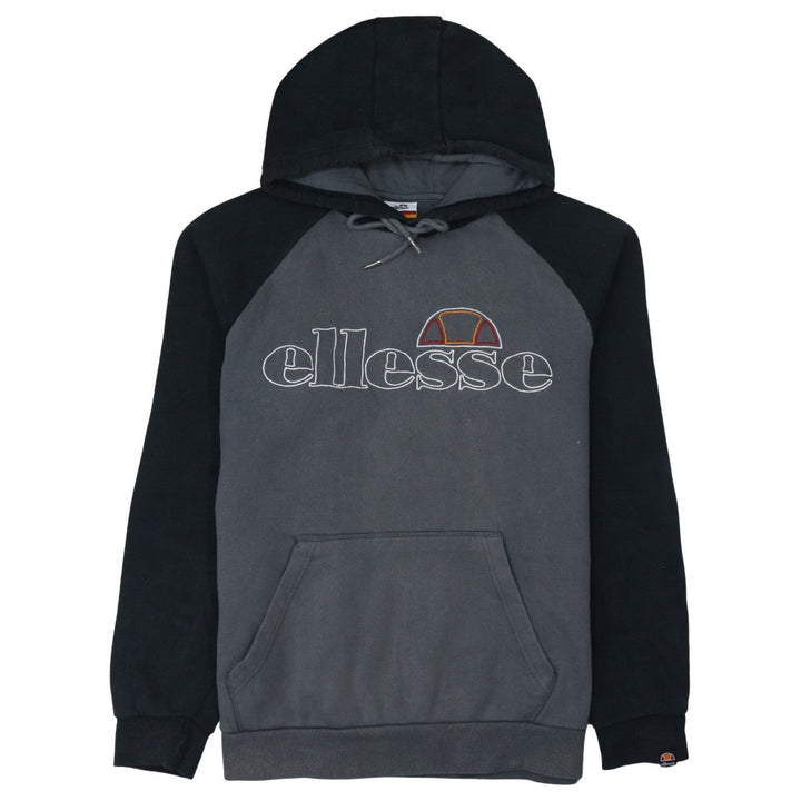 Ellesse Men's Grey Pullover Hoodie L Logo Embroidered Fleece Sweatshirt