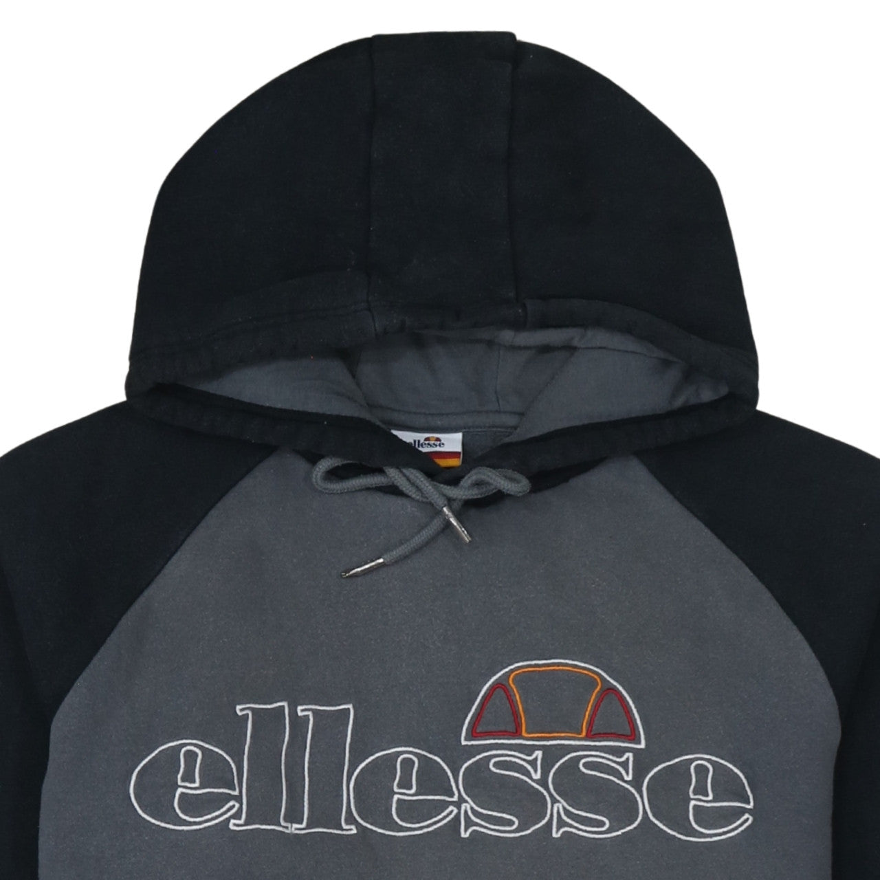 Ellesse Men's Grey Pullover Hoodie L Logo Embroidered Fleece Sweatshirt