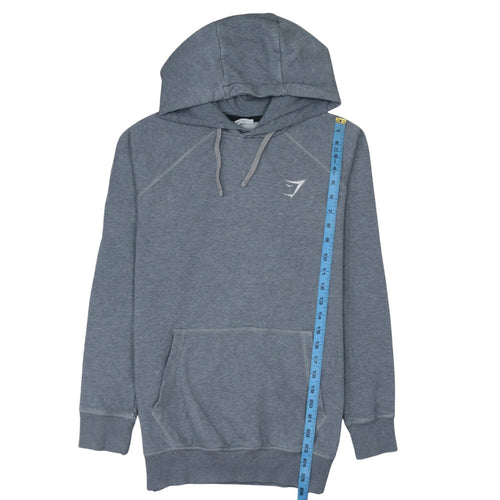Gymshark Mens Grey XS Pullover Hoodie Slim Fit Fleece Sportswear