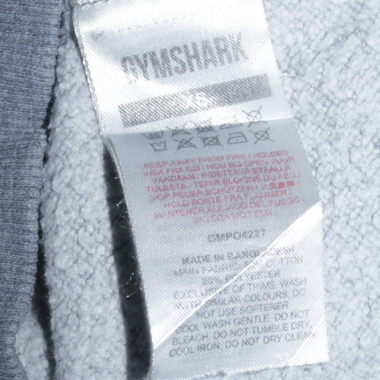 Gymshark Mens Grey XS Pullover Hoodie Slim Fit Fleece Sportswear
