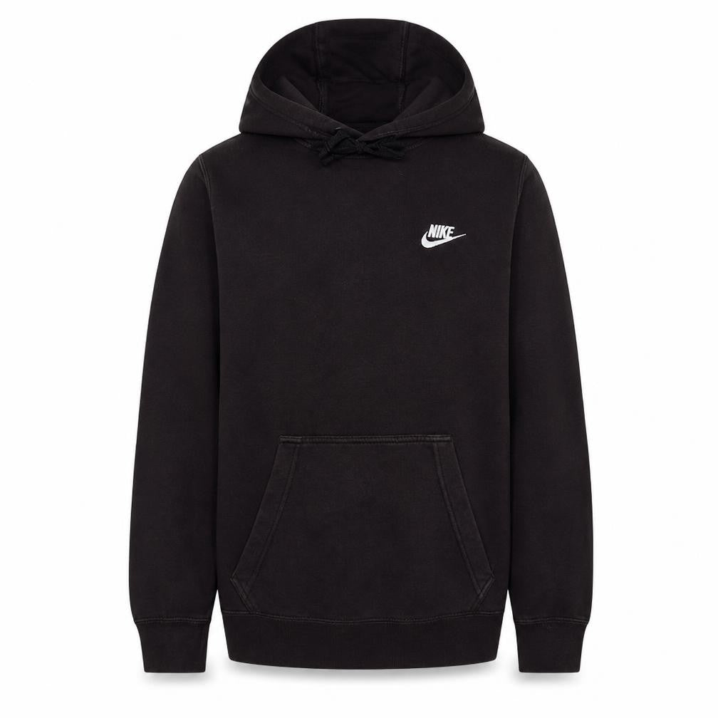 Front view of Nike Men's Black XS Pullover Hoodie Fleece Sweatshirt