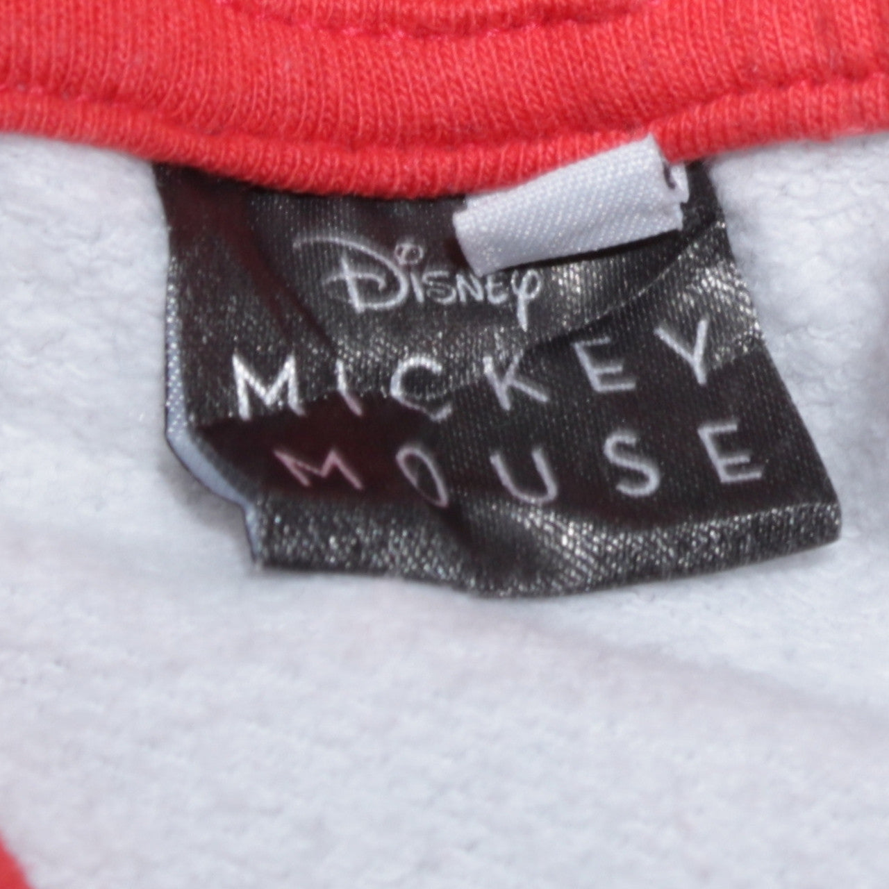 Disney Mickey Mouse Teens Red Black White Pullover Hoodie 100% Cotton