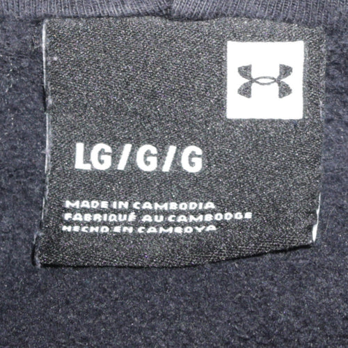 Under Armour Mens Black Full Zip Hoodie Size L Regular Fit