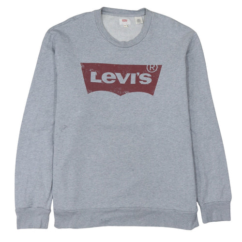 Levi's Men's Grey 2XL Pullover Logo Sweatshirt