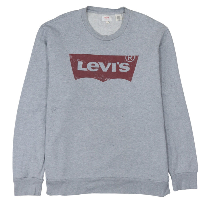 Levi's Men's Grey 2XL Pullover Logo Sweatshirt