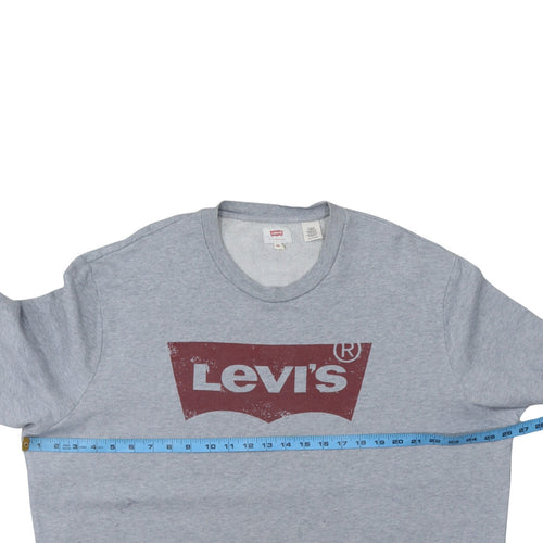 Levi's Men's Grey 2XL Pullover Logo Sweatshirt