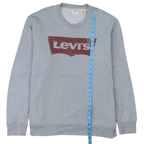 Levi's Men's Grey 2XL Pullover Logo Sweatshirt