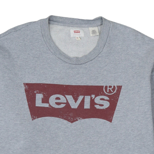 Levi's Men's Grey 2XL Pullover Logo Sweatshirt