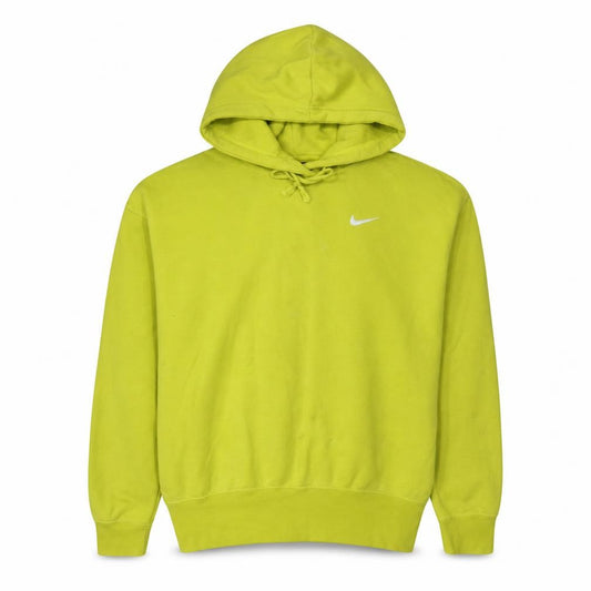 Front view of Nike Men's Green Pullover Hoodie Medium Regular Fit Sportswear