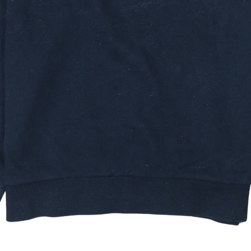 Kappa Men Blue XL Crew Neck Pullover Sweatshirt with Logo Trim