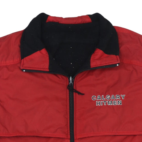 Pro Player Men's Red Calgary Hitmen Bodywarmer M Polyester Fleece