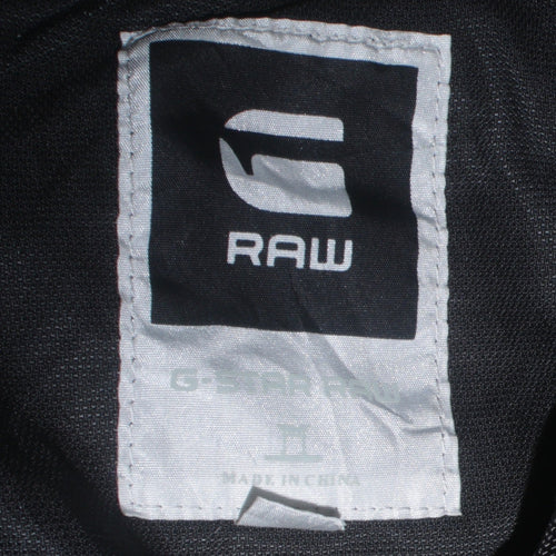 G-Star RAW Men's Black Military Jacket L Cotton Canvas