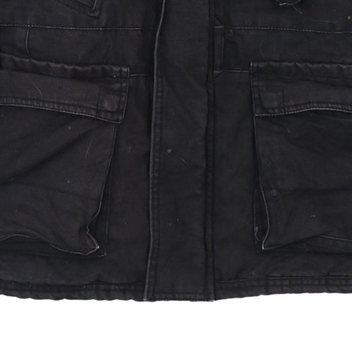 G-Star RAW Men's Black Military Jacket L Cotton Canvas
