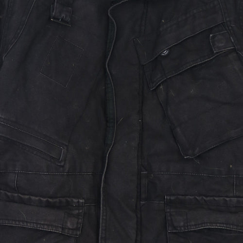 G-Star RAW Men's Black Military Jacket L Cotton Canvas