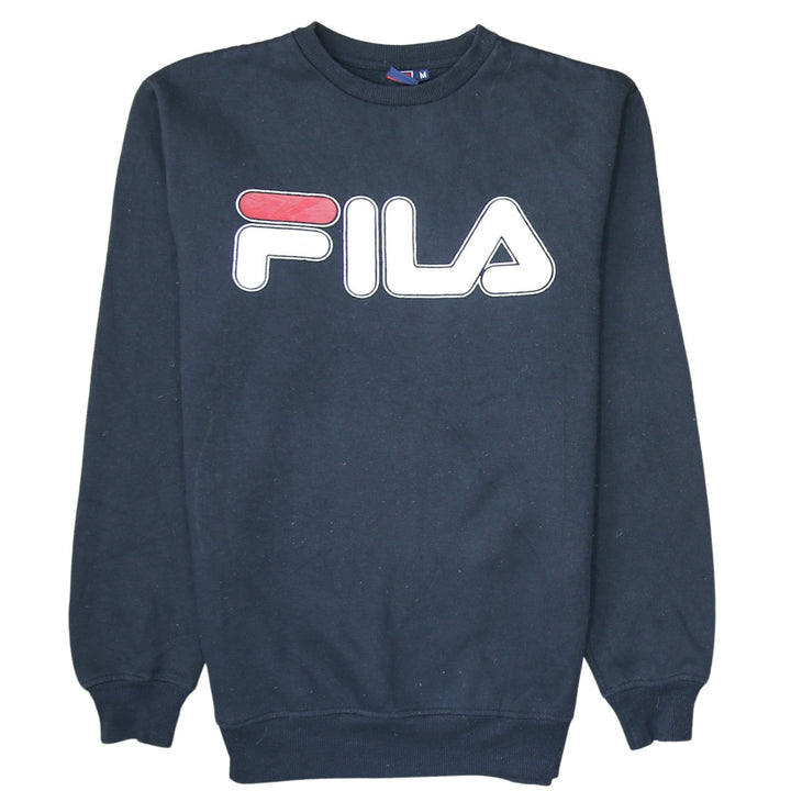 Fila Mens Black Medium Crew Neck Pullover Sweatshirt