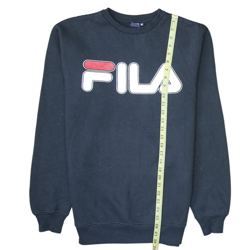 Fila Mens Black Medium Crew Neck Pullover Sweatshirt