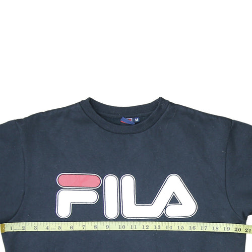 Fila Mens Black Medium Crew Neck Pullover Sweatshirt