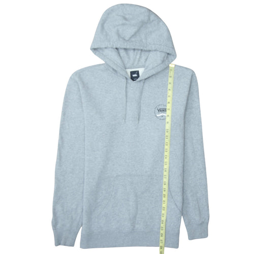 Vans Mens Grey Pullover Hoodie Medium Graphic Logo Fleece