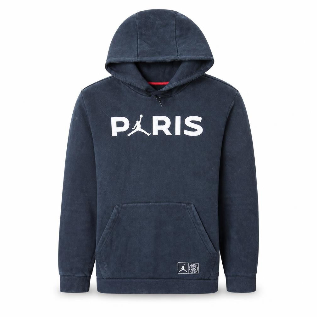 Jordan Paris Mens Blue Pullover Hoodie Size L Sports Fleece
