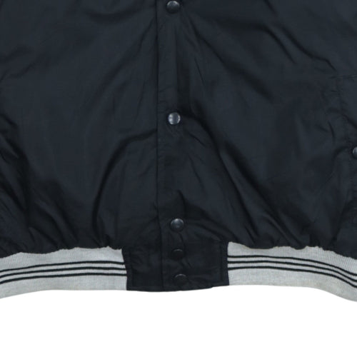 RedHead Men Black Hooded Varsity Jacket Size M Polyester Lined