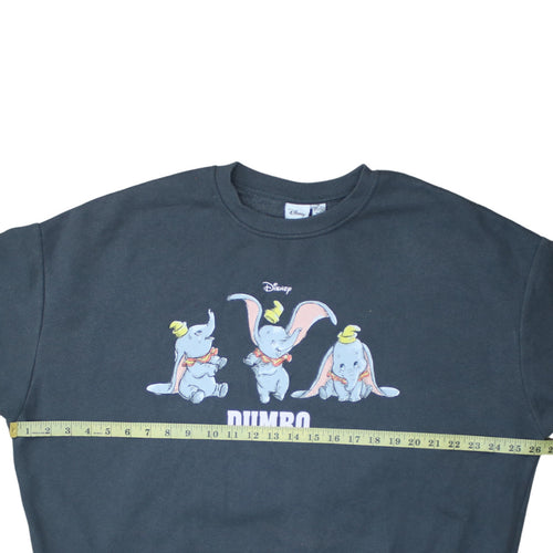 Disney Dumbo Black Sweatshirt Womens M 12/14 Crew Neck Pullover