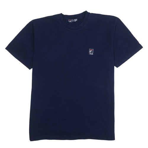 FILA Men's Navy Blue XL Classic Crew Neck Cotton T-Shirt