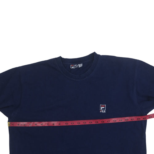 FILA Men's Navy Blue XL Classic Crew Neck Cotton T-Shirt