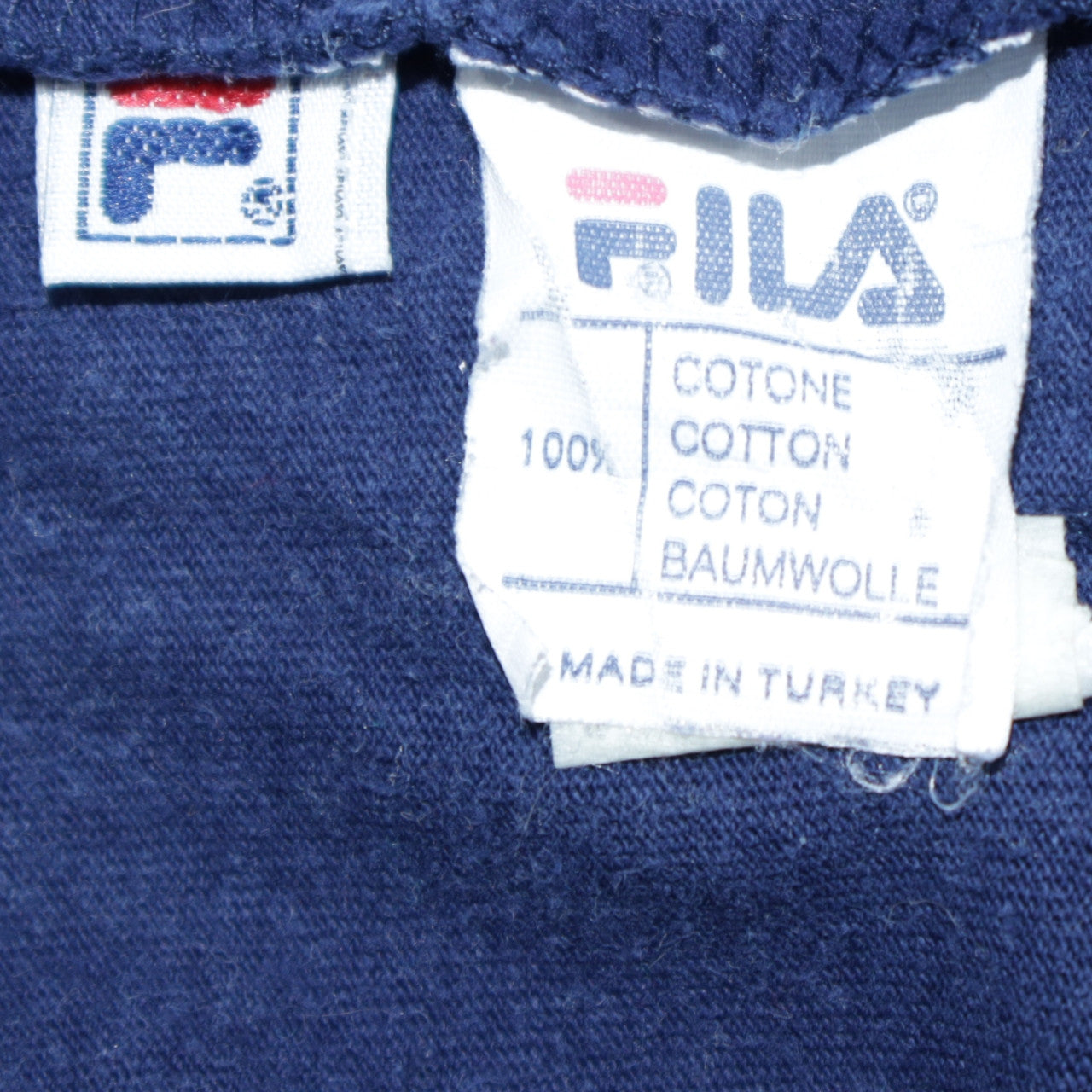 FILA Men's Navy Blue XL Classic Crew Neck Cotton T-Shirt