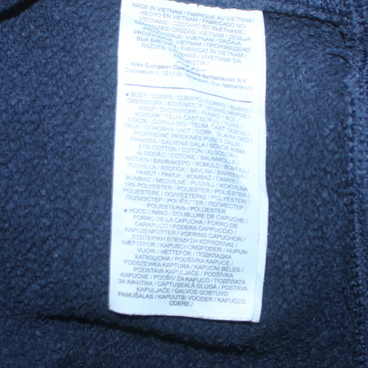 Nike Men's Blue Pullover Hoodie Size M Regular Fit Fleece Sweatshirt