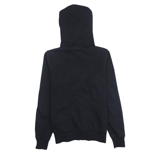 Champion Women Black Medium Pullover Hoodie with Logo Print