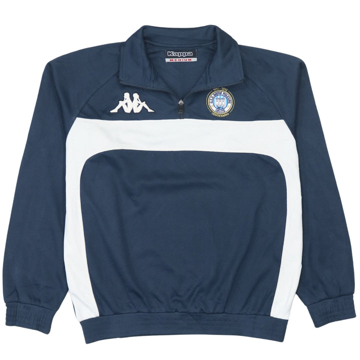 Kappa Men's Blue Football 1/4 Zip Sweatshirt Medium