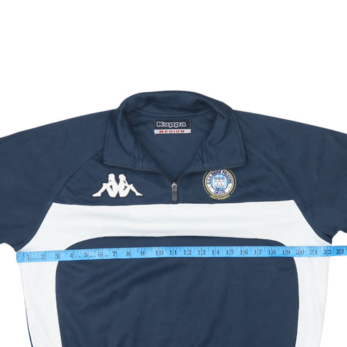 Kappa Men's Blue Football 1/4 Zip Sweatshirt Medium