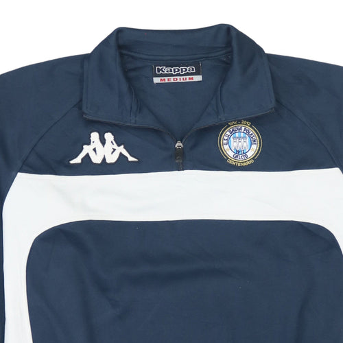 Kappa Men's Blue Football 1/4 Zip Sweatshirt Medium