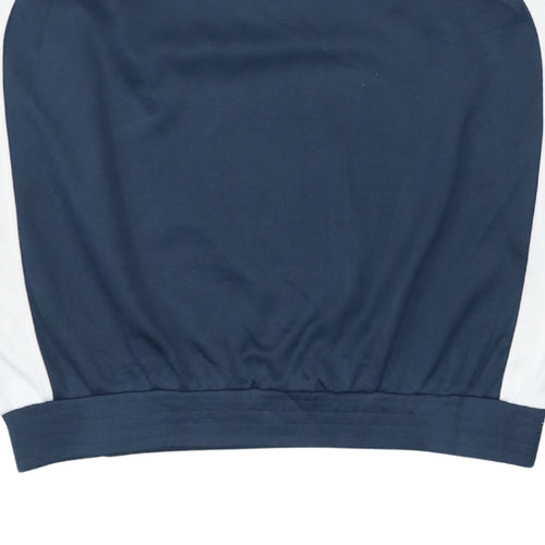 Kappa Men's Blue Football 1/4 Zip Sweatshirt Medium